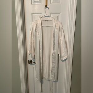 Vintage White Satin Robe